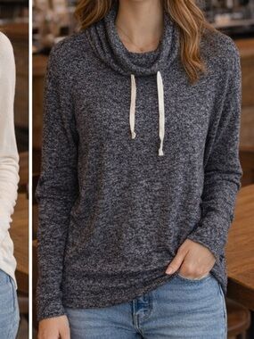 J. Crew Cowl Neck Sweater Soft Cotton Blend